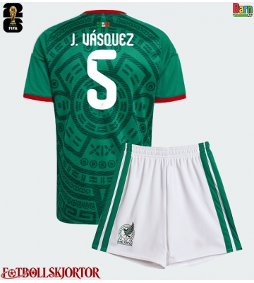 Mexiko Johan Vasquez #5 Hemmakläder Barn VM 2026 Kortärmad (+ Korta byxor)
